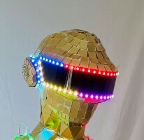 Wearable Gold Silver Disco Mirror Helmet  Cosplay Mask Halloween Decoration Props