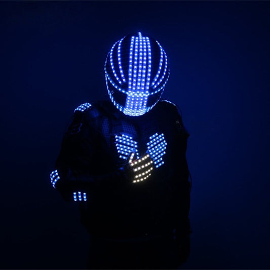 高品質 LED 照明衣類ステージパフォーマンス蛍光手袋照明ストロボヘルメット