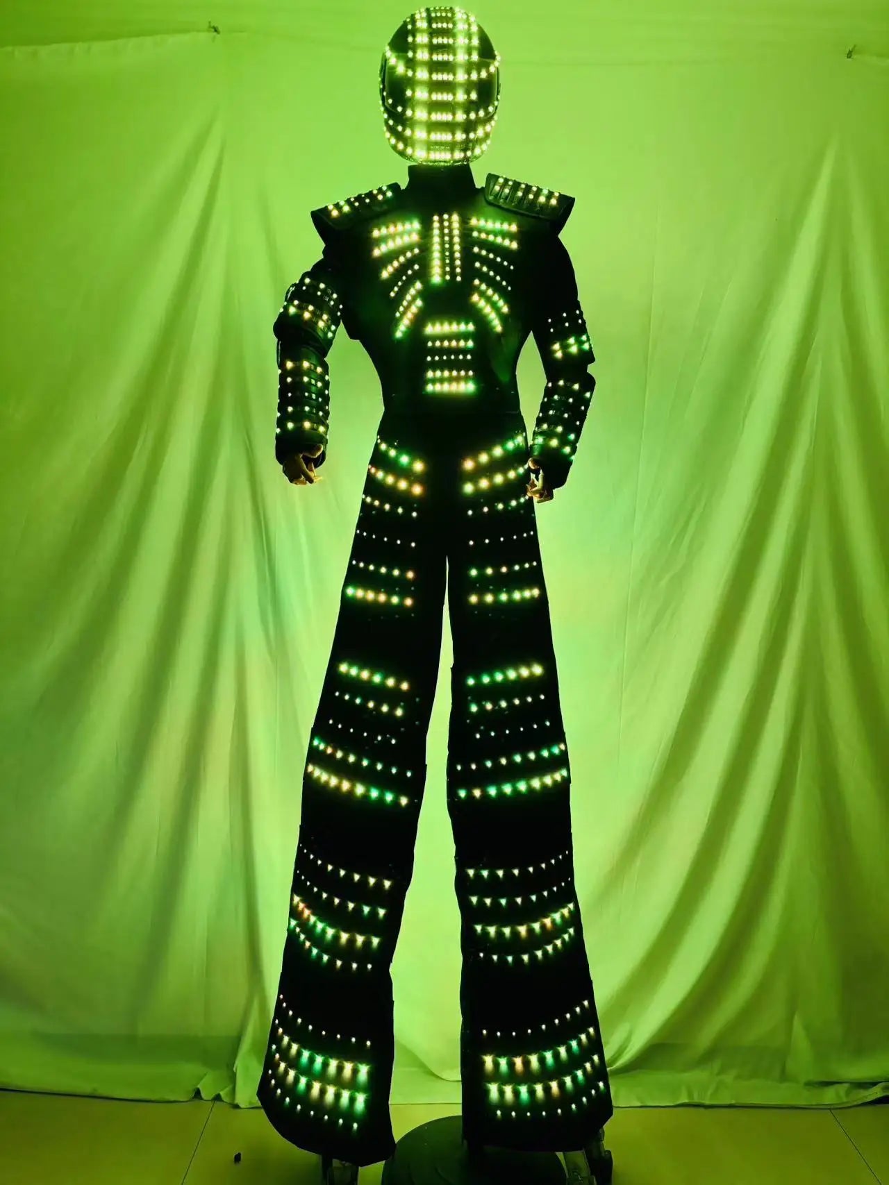 LED Stilts Walker Robot Costume High Quality Luminous Suit