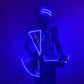 LED Punk Cyber Dance Suit Luminous Technology Costumes Bar Party Ice Blue Troupe Bar Gogo Clothing Nightclub Celebration Party