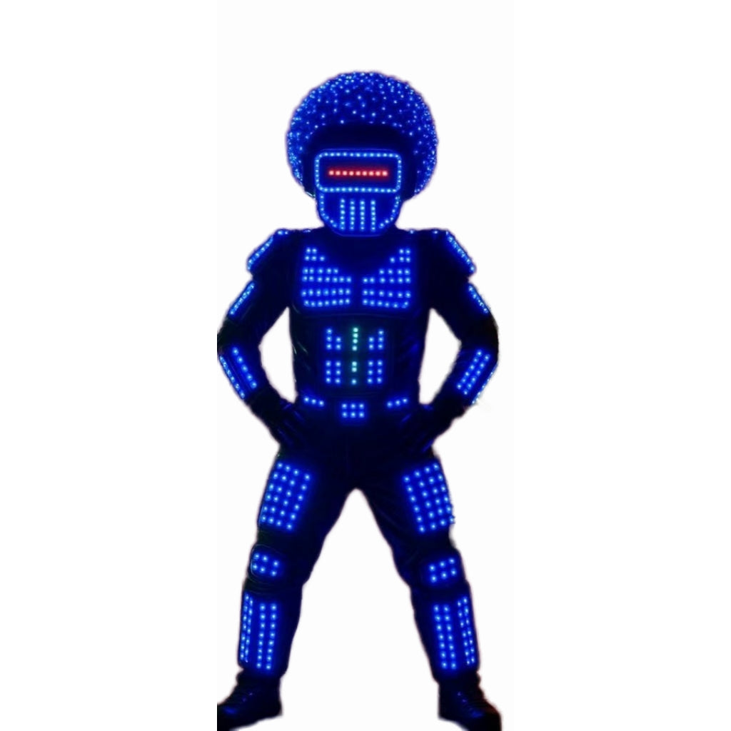 LED Robot Costumes Clothes LED Lights Luminous Stage Dance Performance