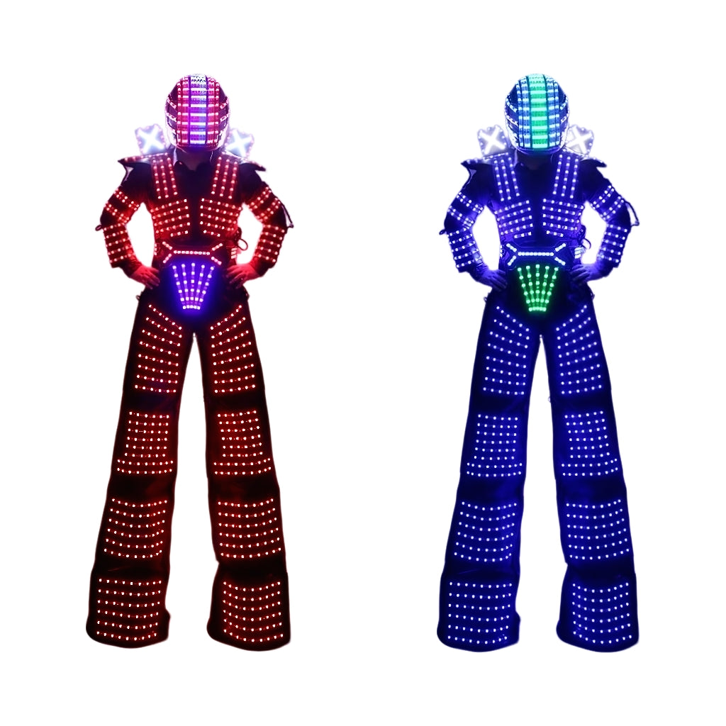 LED Light Robot Costume Clothing event kryoman costume led disfraz de robot