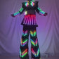 LED Robot Costume Female Skirt Dress Stilt Robot Suit Kryoman david guetta Future Female Warrior Party Show