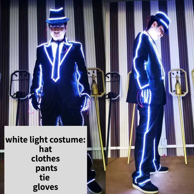 Traje resplandeciente de control remoto digital LED Rainbow