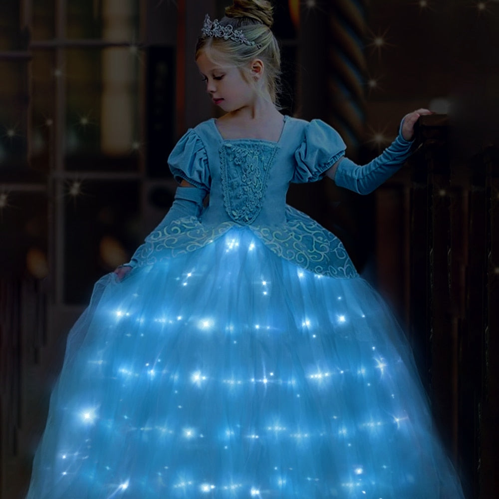 Vestido de Cenicienta con luz LED