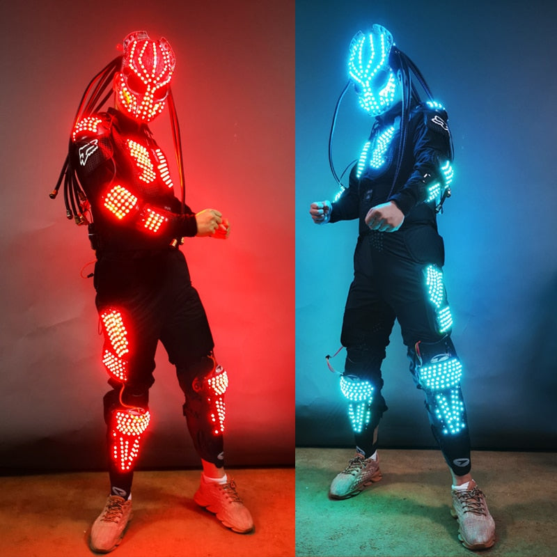LED Glowing Costume with Helmet