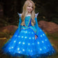 Sleeping Beauty Aurora Princess LED Dress for Girls Kids