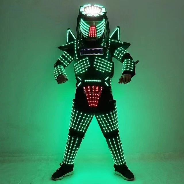 RGB Luminous Armor Nightclub Bar Light Show Mechanical Dance LED Clothes jacket