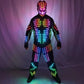 Armadura luminosa LED digital, chaqueta iluminada, traje de disfraces brillantes