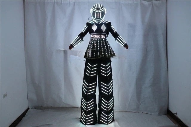 LED Robot Costume Female Skirt Dress