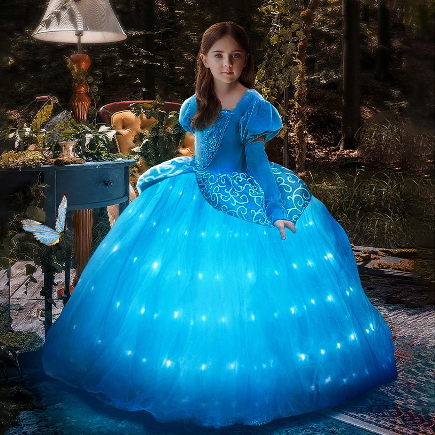 Vestido de Cenicienta con luz LED