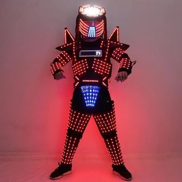 RGB 発光鎧ナイトクラブバーライトショーメカニカルダンス LED 服ジャケット