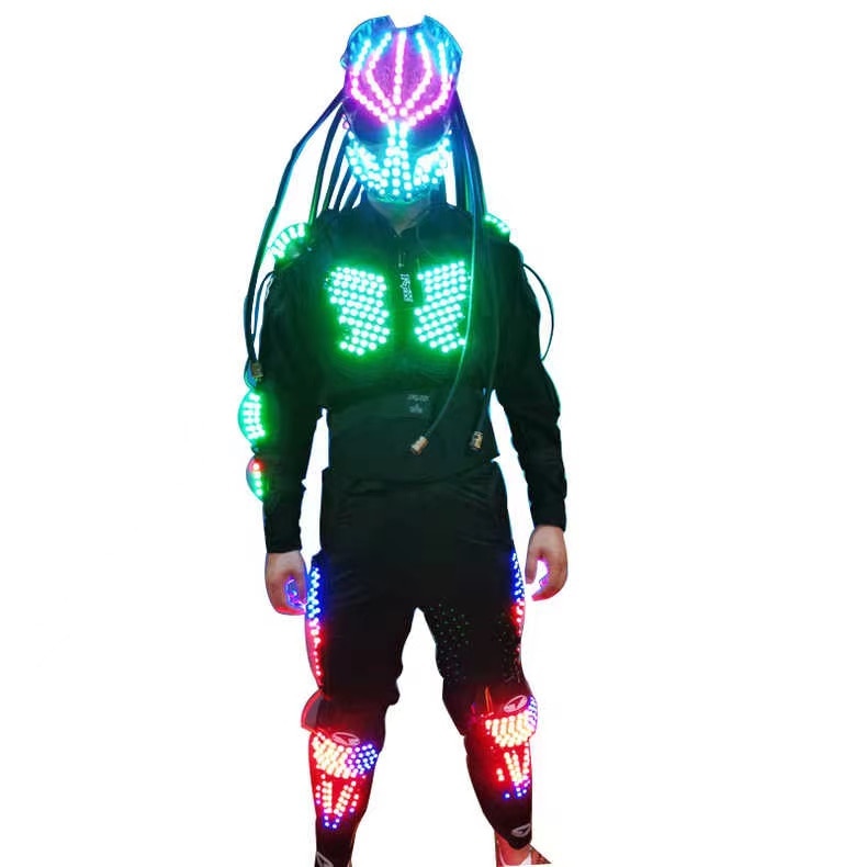 LED Glowing Costume with Helmet