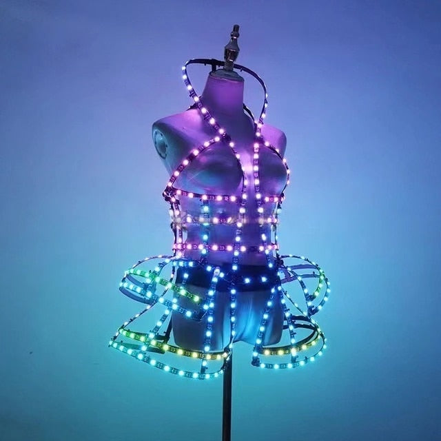 Light Up Luminous Costumes Sexy Girl Tutu Ballet Bailando