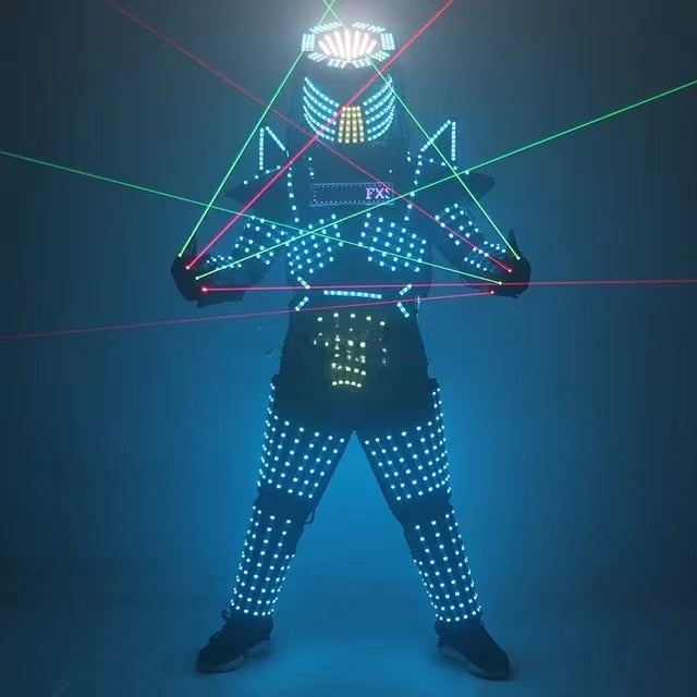 RGB Luminous Armor Nightclub Bar Light Show Mechanical Dance LED Clothes jacket