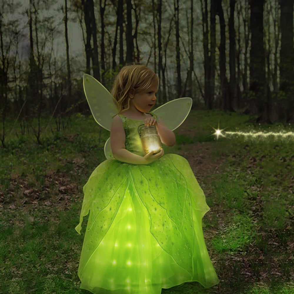 Tinker Bell LED Light Up Dress Ropa navideña para niños