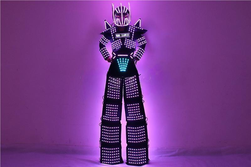 LEDライト竹馬歩行ロボットスーツ