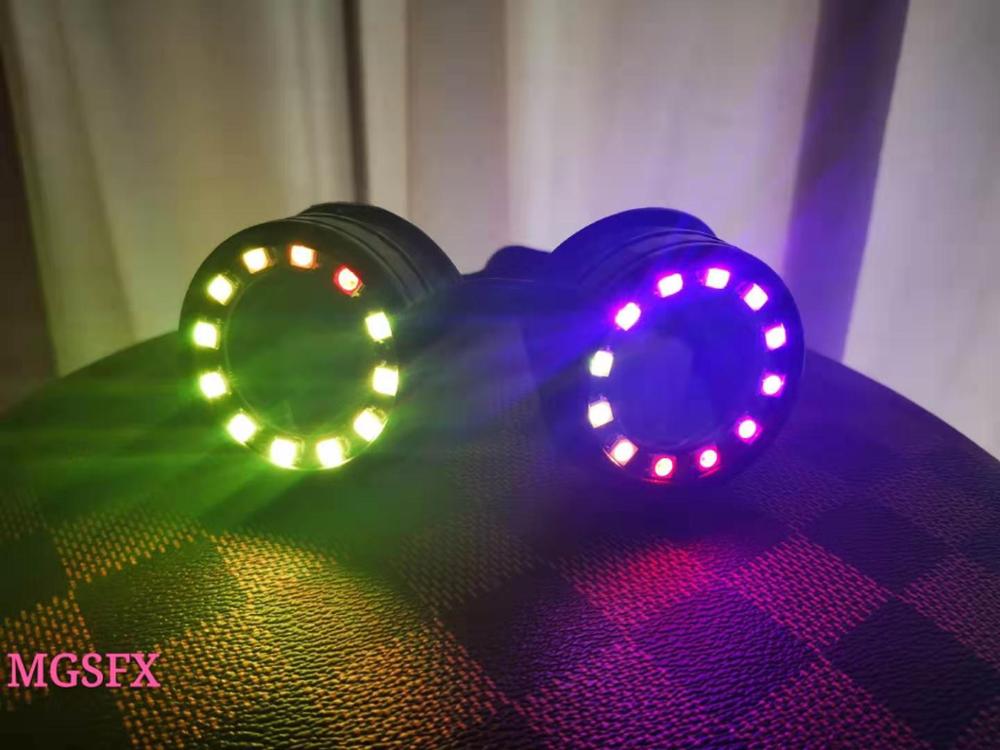 High quality remote control full color DJ Rezz LED Glasses goggles light up Mask Disco stage performance nightclub show party