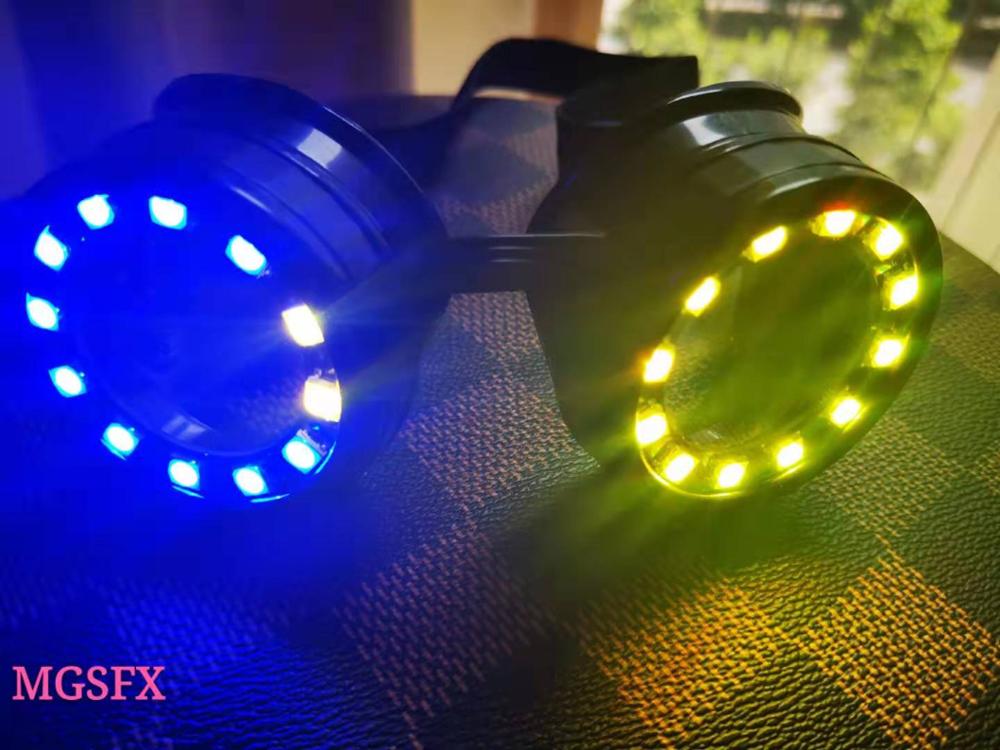 High quality remote control full color DJ Rezz LED Glasses goggles light up Mask Disco stage performance nightclub show party