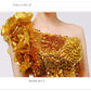 Women dance DS costume gold silver lighting sequins sexy dress