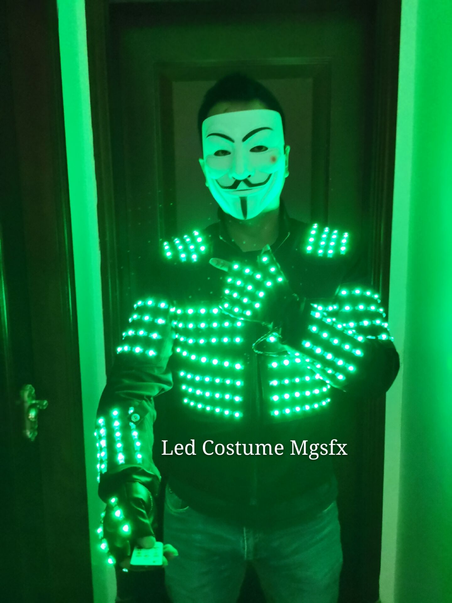 RGB led light Jacket / DJ led costume LED Light up dress Luminous jackets Nightclub suits