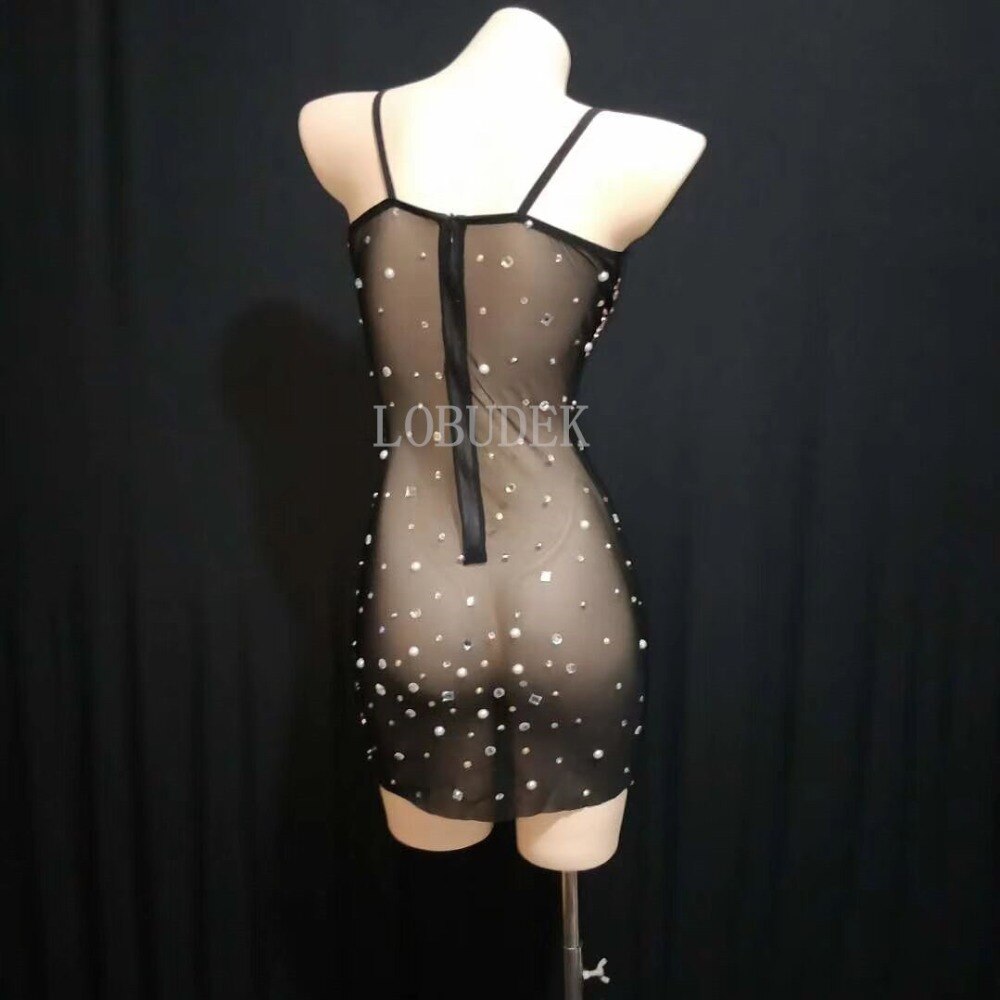 Sexy Nightclub Bar Transparent Stage Wear