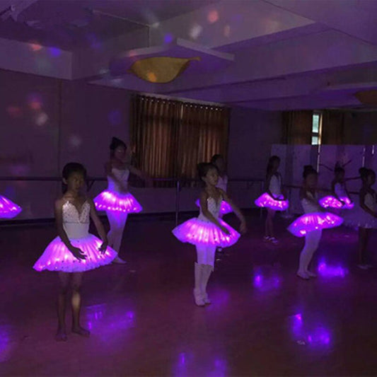 Nuevo traje de baile de ballet para niñas con luces LED para niños 