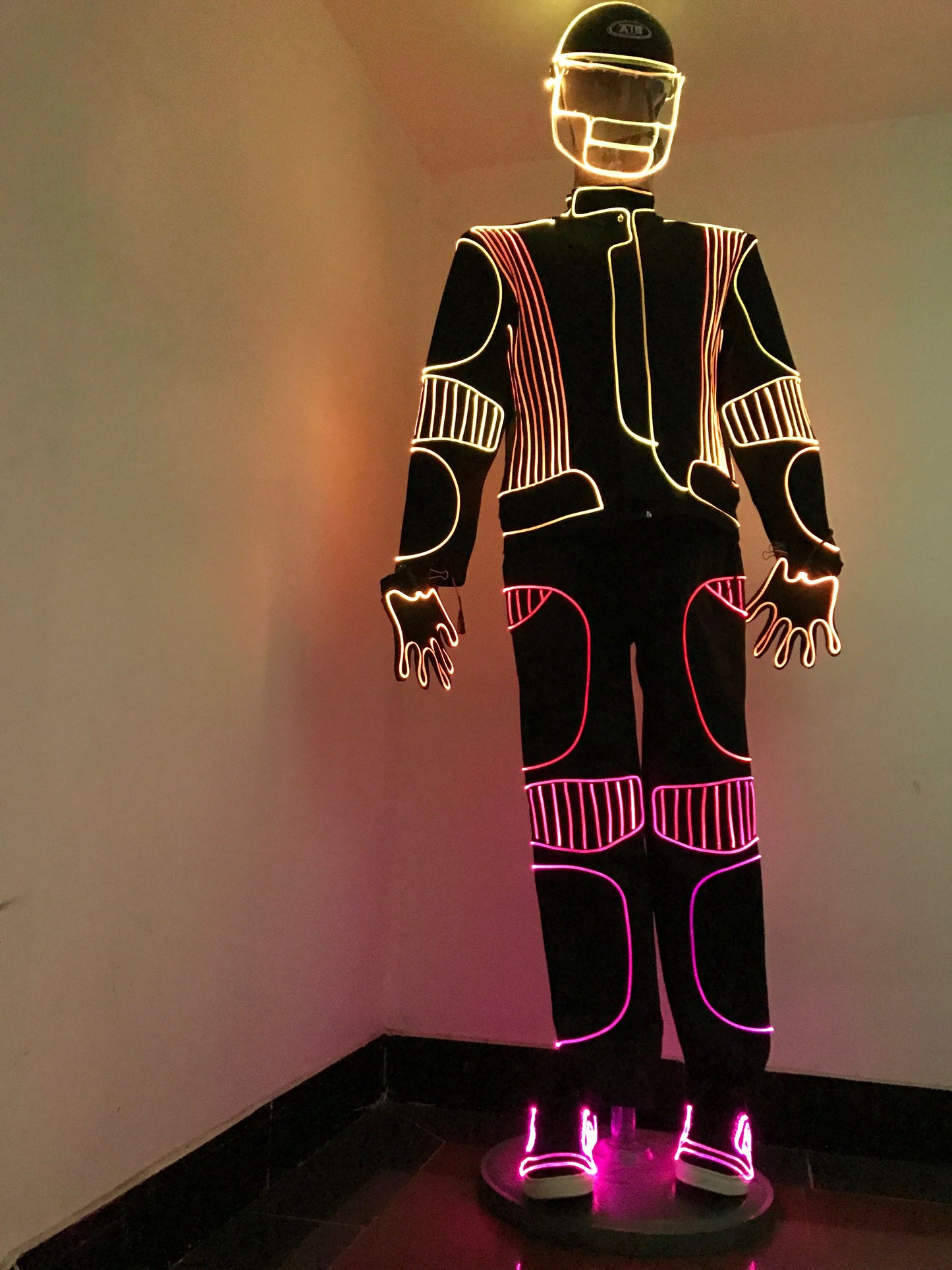 Traje de baile de fibra óptica LED Michael jackson