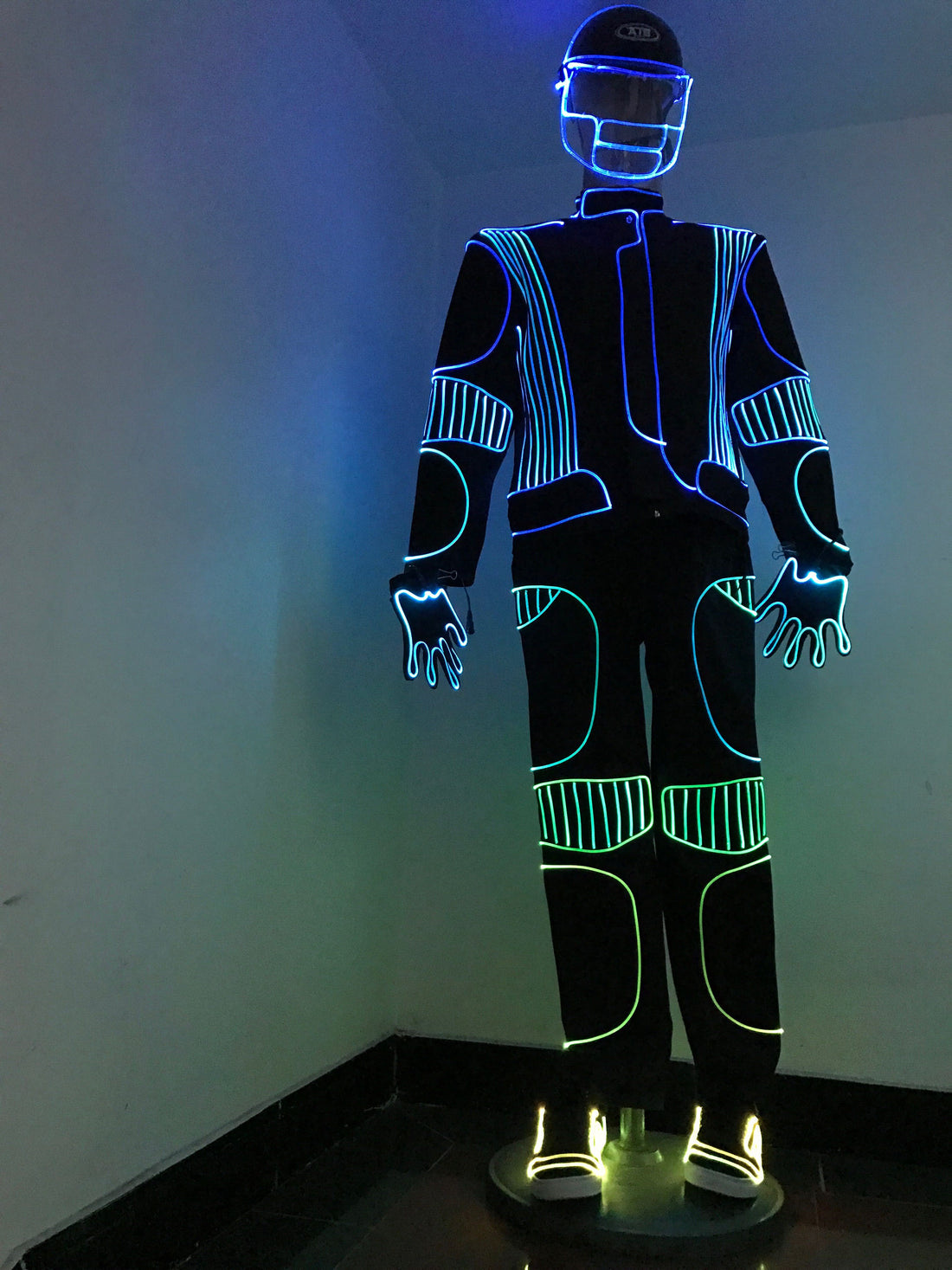 Traje de baile de fibra óptica LED Michael jackson