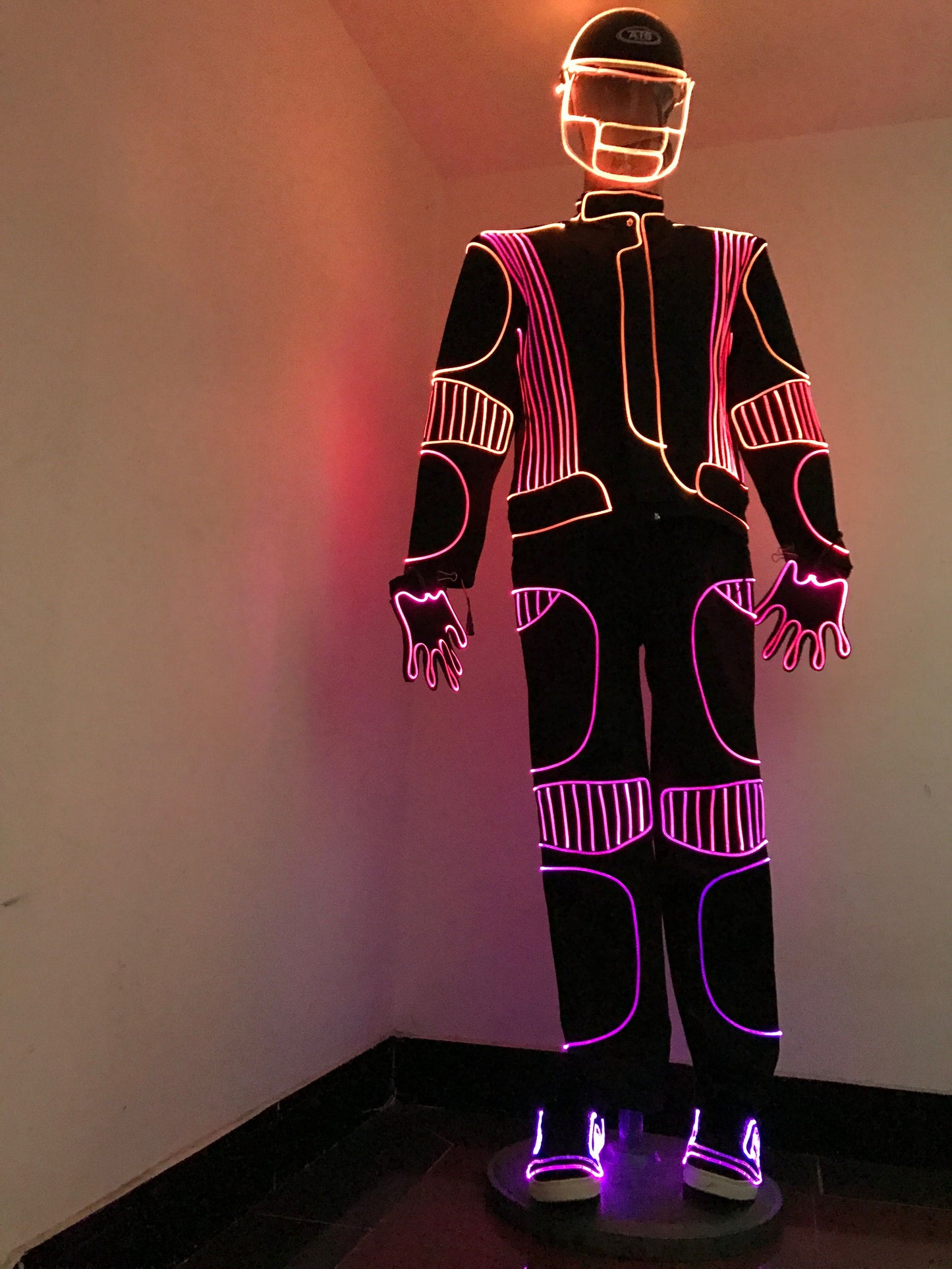 Traje de baile de fibra óptica LED Michael jackson