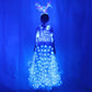 Traje de ballet con alas luminosas LED Traje de baile con capa de mariposa fluorescente