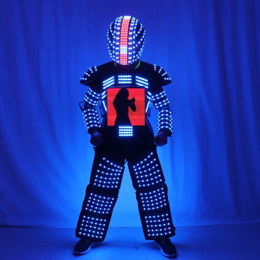 Tron RGB Light up Stage Suit Jacket Coat con pantalla inteligente a todo color