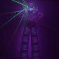 LED Robot Stilt Walking Luminous Suit Jacket Laser Glove Helmet