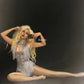 6 colores brillantes diamantes de imitación borla leotardo club nocturno baile DS Show Stage Wear Stretch Bodysuit fiesta mujer cantante traje