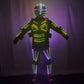 Traje de baile de robot luminoso led colorido 