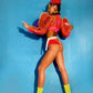 Nightclub Bar Female Singer DJ Jazz Dance Costumes Red Transparent Bodysuit