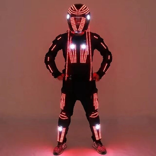 新しい LED 発光鎧服光るコスチューム