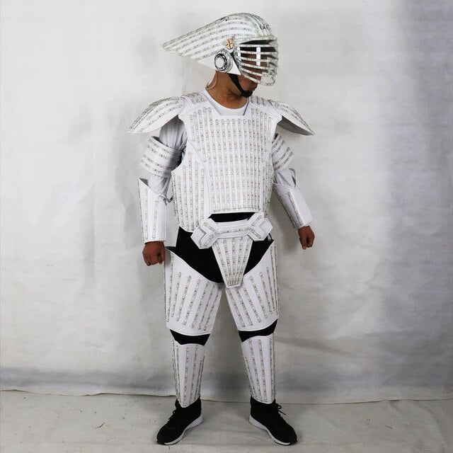 Traje de Robot LED blanco ropa Star Wars soldados blancos Cosplay ropa de actuación