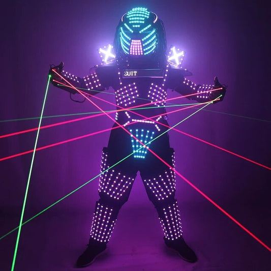 Vestido de espectáculo de rendimiento de danza de escenario luminoso de luces LED para club nocturno