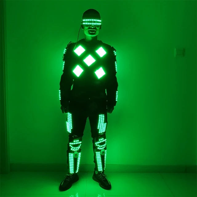 リモコン点滅ライト RGB レーザー Led ロボット衣装膝パッドバーステージショーパフォーマンス小道具