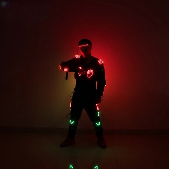 Nuevo LED Luminous Armor Light Up Disfraces para baile Ropa de actuación DJ Stage Dance Wear 