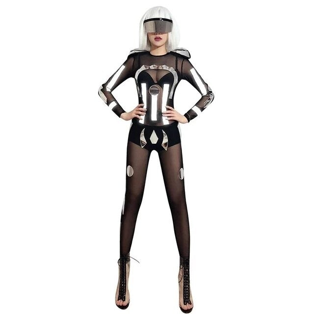 New style Women&#39;s Gogo dance Costume Bar transparent nightclub dress for DS show Europe America