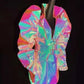 Reflective Rave dj lady gaga show music Festival singer Luminous fabric Laser Colours Leather Design Trench coat