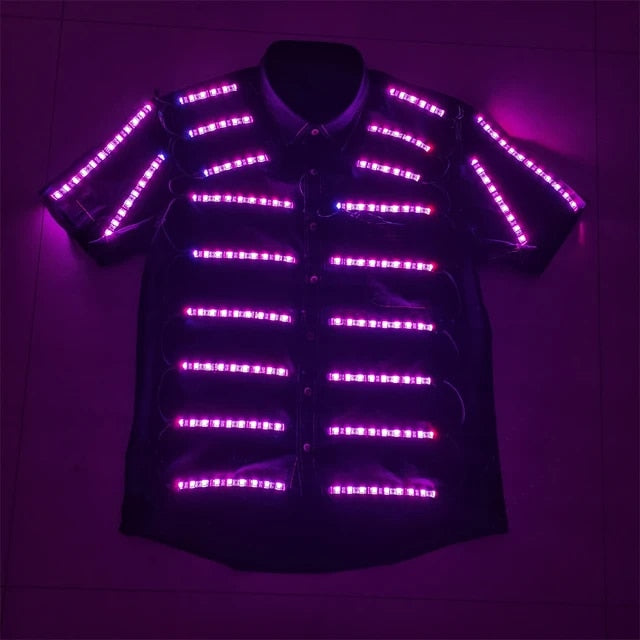 Led Lighting Glowing Shirt Disfraces Nightclub Show Performance