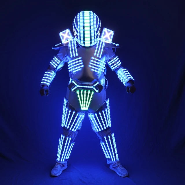 Men LED Luminous Clothing Dance Wear RGB For Night Clubs Party KTV Supplies