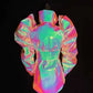 Reflective Rave dj lady gaga show music Festival singer Luminous fabric Laser Colours Leather Design Trench coat