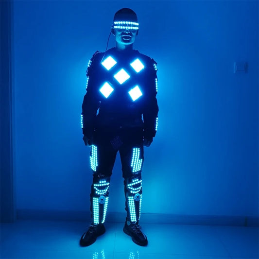 リモコン点滅ライト RGB レーザー Led ロボット衣装膝パッドバーステージショーパフォーマンス小道具
