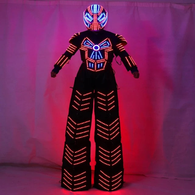 Traje De Robot LED Stilts Walker Robot Costume