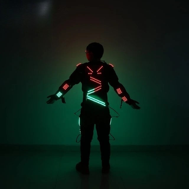 Nuevo LED Luminous Armor Light Up Disfraces para baile Ropa de actuación DJ Stage Dance Wear 