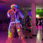 竹馬歩行器ミラーロボットコスチューム男性と女性のパフォーマンスミラーマンショーダンスパーティーカーニバルパーティー